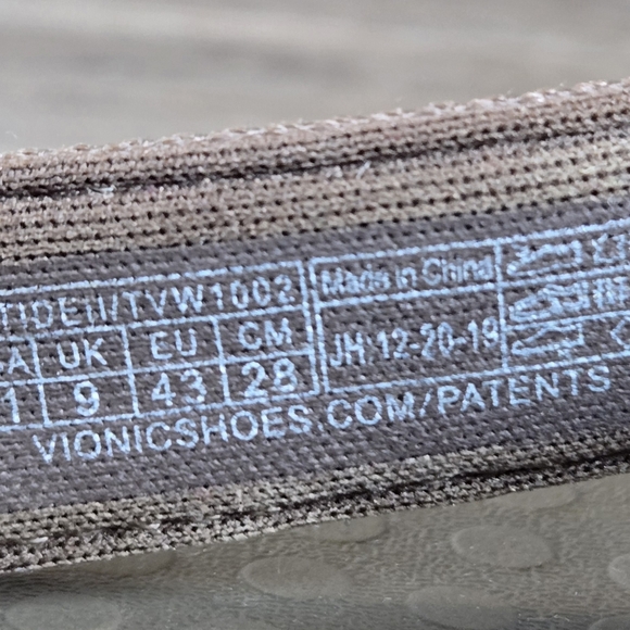 Vionic Tide II Toe Post Bronze Metallic Leather Orthaheel Flip Flop Womens Sz 11 - Picture 9 of 9